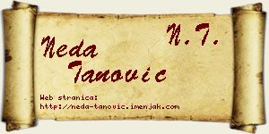 Neda Tanović vizit kartica